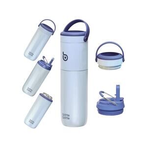 Bottle Bottle Magic Cube 3-in-1 Water Bottle Ocean Blue Leakproof Sports Tumbler